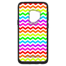 DistinctInk™ OtterBox Symmetry Series Case for Apple iPhone / Samsung Galaxy / Google Pixel - Rainbow White Chevron Stripes Wave