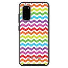 DistinctInk™ OtterBox Symmetry Series Case for Apple iPhone / Samsung Galaxy / Google Pixel - Rainbow White Chevron Stripes Wave