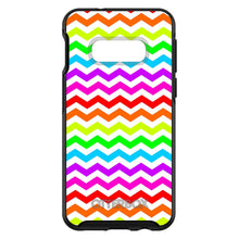 DistinctInk™ OtterBox Symmetry Series Case for Apple iPhone / Samsung Galaxy / Google Pixel - Rainbow White Chevron Stripes Wave