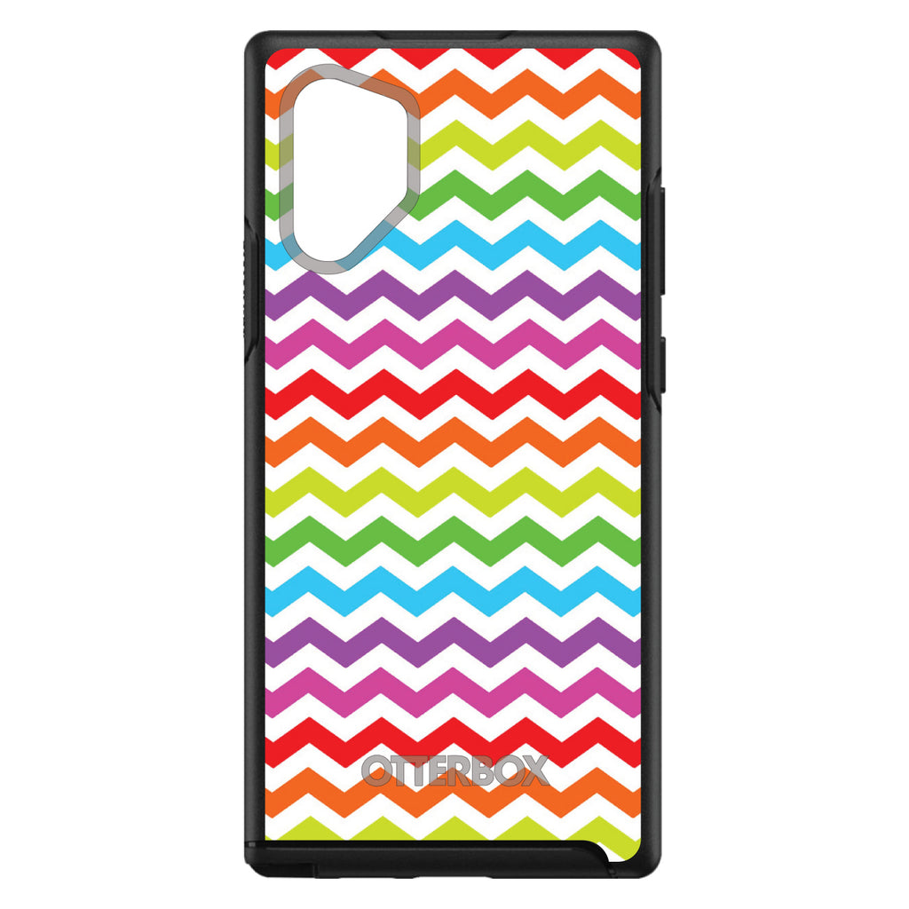 Rainbow White Chevron Stripes Wave OtterBox Symmetry Case for iPhone & Galaxy, view 12