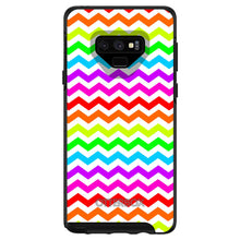 DistinctInk™ OtterBox Symmetry Series Case for Apple iPhone / Samsung Galaxy / Google Pixel - Rainbow White Chevron Stripes Wave