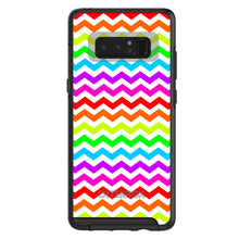DistinctInk™ OtterBox Symmetry Series Case for Apple iPhone / Samsung Galaxy / Google Pixel - Rainbow White Chevron Stripes Wave