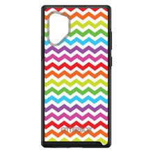 DistinctInk™ OtterBox Symmetry Series Case for Apple iPhone / Samsung Galaxy / Google Pixel - Rainbow White Chevron Stripes Wave