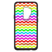 DistinctInk™ OtterBox Symmetry Series Case for Apple iPhone / Samsung Galaxy / Google Pixel - Rainbow White Chevron Stripes Wave
