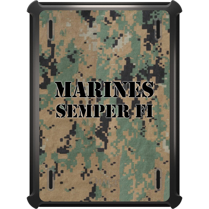 DistinctInk™ OtterBox Defender Series Case for Apple iPad / iPad Pro / iPad Air / iPad Mini - Camo Marines Semper Fi