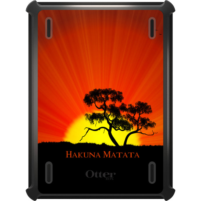 DistinctInk™ OtterBox Defender Series Case for Apple iPad / iPad Pro / iPad Air / iPad Mini - Hakuna Matata