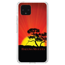DistinctInk® Clear Shockproof Hybrid Case for Apple iPhone / Samsung Galaxy / Google Pixel - Hakuna Matata