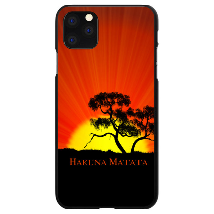 DistinctInk® Hard Plastic Snap-On Case for Apple iPhone or Samsung Galaxy - Hakuna Matata