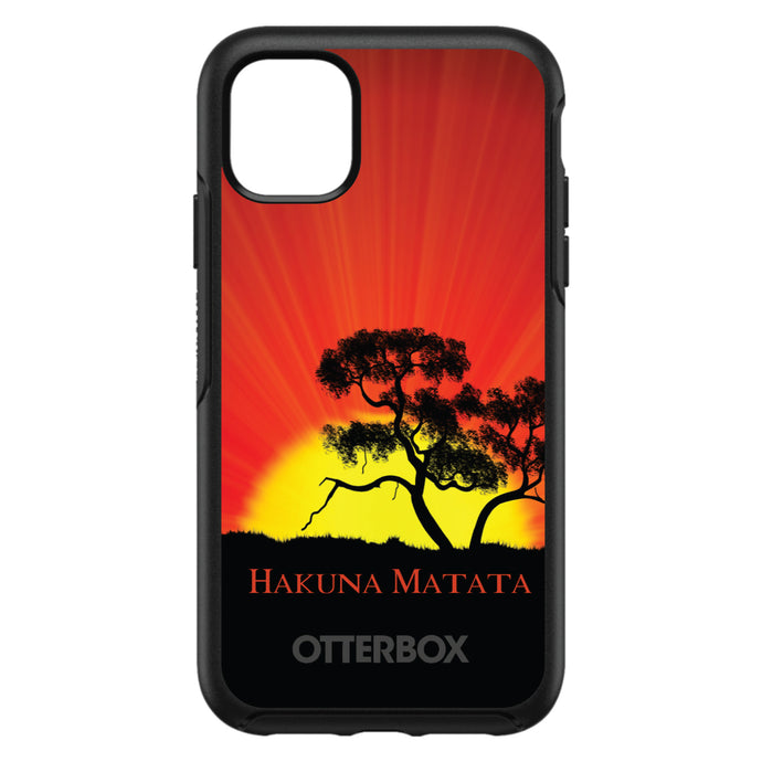 DistinctInk™ OtterBox Symmetry Series Case for Apple iPhone / Samsung Galaxy / Google Pixel - Hakuna Matata