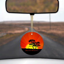 DistinctInk® Hanging Ceramic Christmas Tree Ornament with Gold String - Great Gift / Present - 2 3/4 inch Diameter - Hakuna Matata