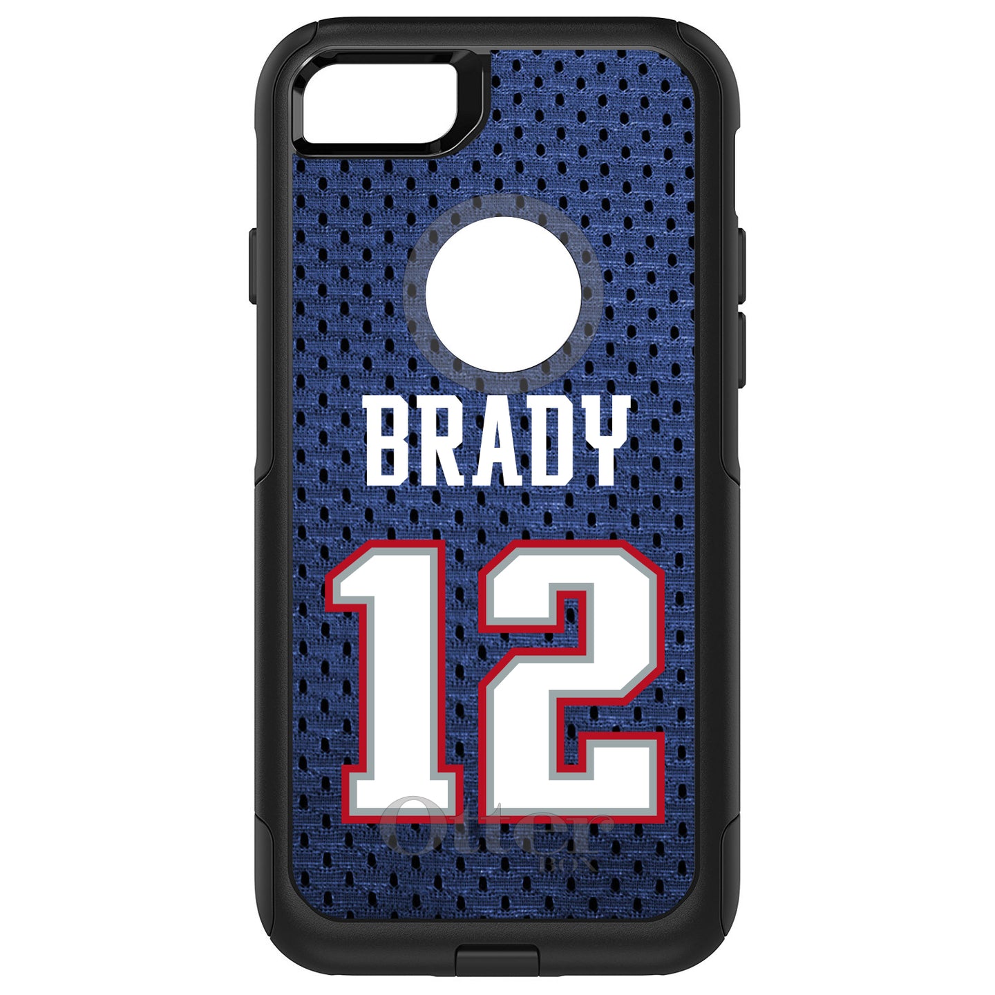DistinctInk™ OtterBox Commuter Series Case for Apple iPhone or Samsung Galaxy - Brady 12 Jersey