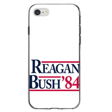 DistinctInk® Clear Shockproof Hybrid Case for Apple iPhone / Samsung Galaxy / Google Pixel - Reagan Bush 1984