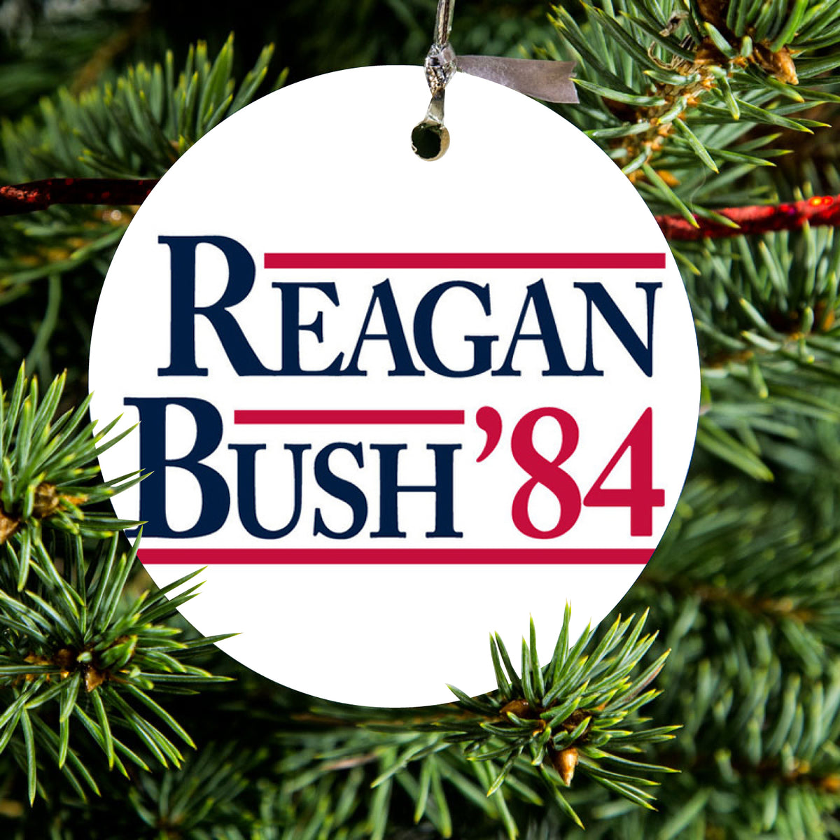 Reagan Bush 1984 Ceramic Ornament, view 2