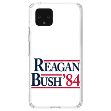 DistinctInk® Clear Shockproof Hybrid Case for Apple iPhone / Samsung Galaxy / Google Pixel - Reagan Bush 1984