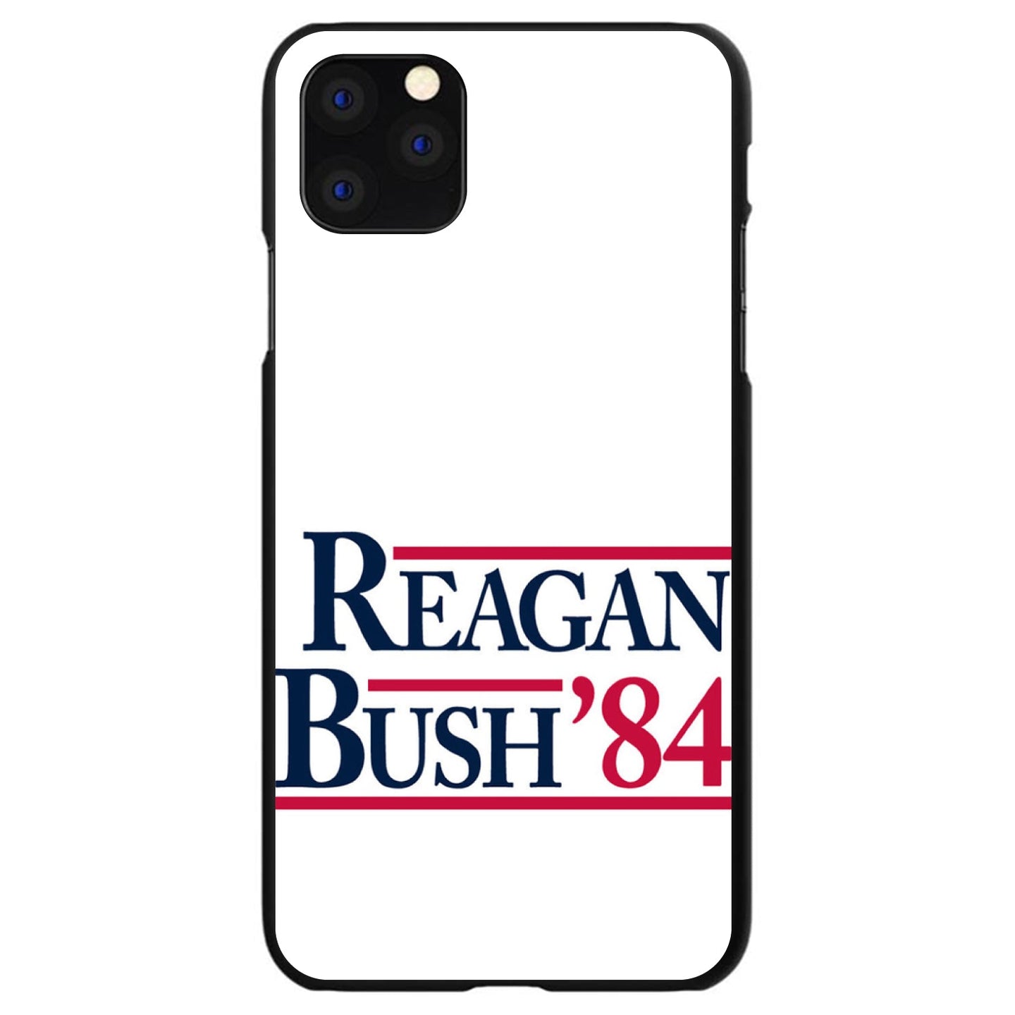 DistinctInk® Hard Plastic Snap-On Case for Apple iPhone or Samsung Galaxy - Reagan Bush 1984