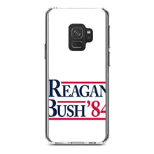 DistinctInk® Clear Shockproof Hybrid Case for Apple iPhone / Samsung Galaxy / Google Pixel - Reagan Bush 1984