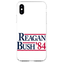DistinctInk® Clear Shockproof Hybrid Case for Apple iPhone / Samsung Galaxy / Google Pixel - Reagan Bush 1984
