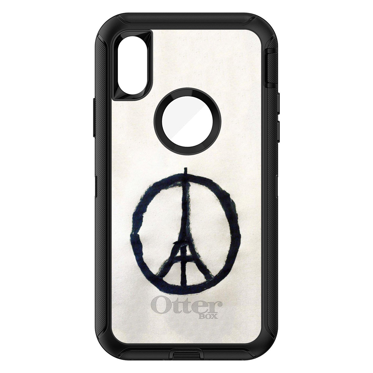 Paris Peace Symbol OtterBox Defender Case for iPhone & Galaxy, view 3