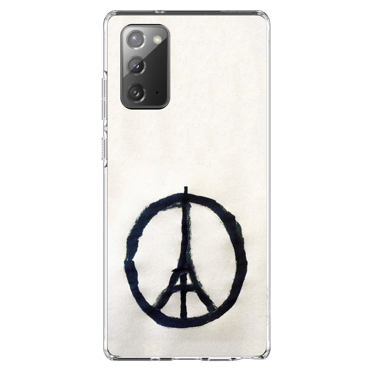 Paris Peace Symbol Clear Shockproof iPhone Case, view 8