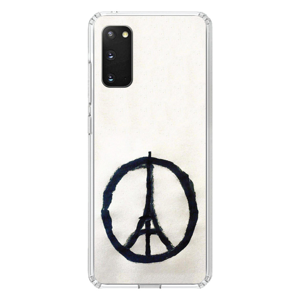 Paris Peace Symbol Clear Shockproof iPhone Case, view 13