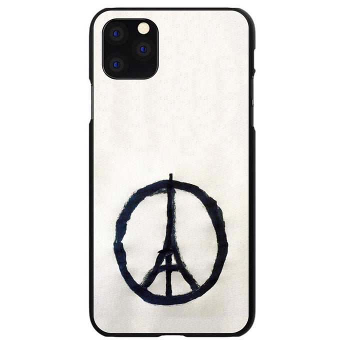 DistinctInk® Hard Plastic Snap-On Case for Apple iPhone or Samsung Galaxy - Paris Peace Symbol