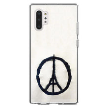 DistinctInk® Clear Shockproof Hybrid Case for Apple iPhone / Samsung Galaxy / Google Pixel - Paris Peace Symbol