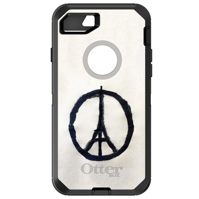 DistinctInk™ OtterBox Defender Series Case for Apple iPhone / Samsung Galaxy / Google Pixel - Paris Peace Symbol