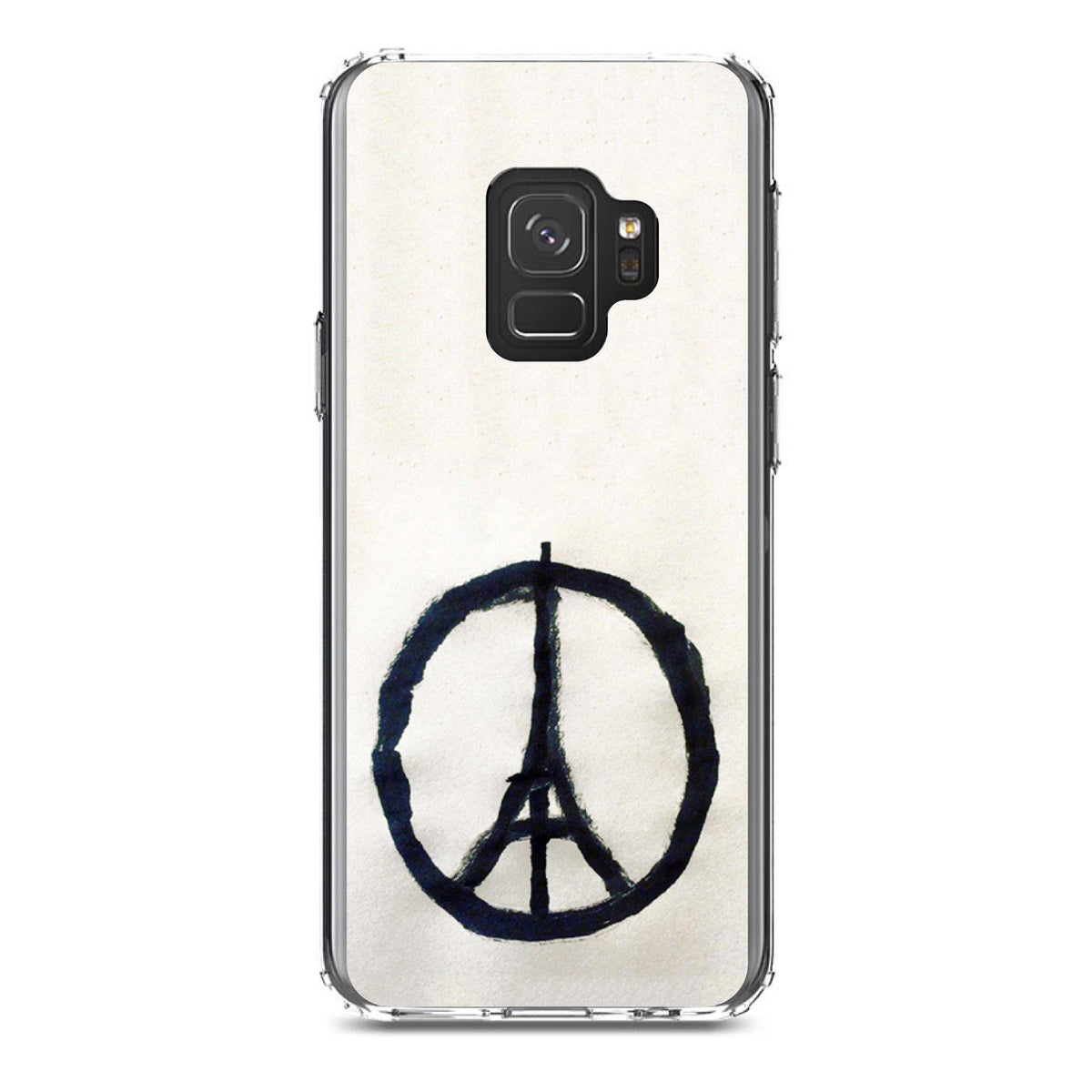 Paris Peace Symbol Clear Shockproof iPhone Case, view 19