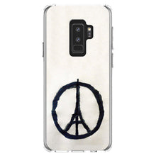 DistinctInk® Clear Shockproof Hybrid Case for Apple iPhone / Samsung Galaxy / Google Pixel - Paris Peace Symbol