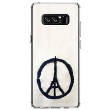 DistinctInk® Clear Shockproof Hybrid Case for Apple iPhone / Samsung Galaxy / Google Pixel - Paris Peace Symbol