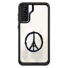DistinctInk™ OtterBox Defender Series Case for Apple iPhone / Samsung Galaxy / Google Pixel - Paris Peace Symbol