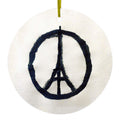 Paris Peace Symbol Ceramic Ornament