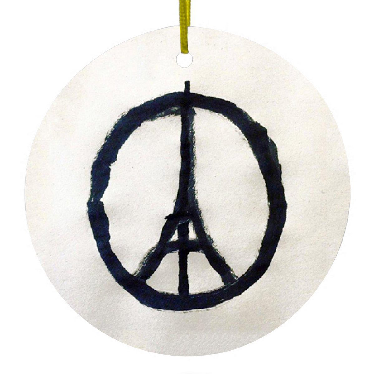 Paris Peace Symbol Ceramic Ornament
