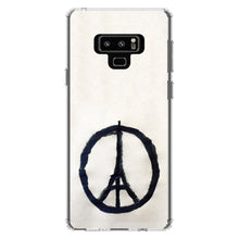 DistinctInk® Clear Shockproof Hybrid Case for Apple iPhone / Samsung Galaxy / Google Pixel - Paris Peace Symbol