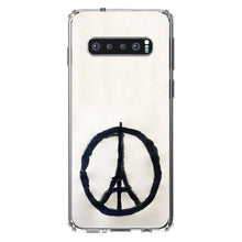 DistinctInk® Clear Shockproof Hybrid Case for Apple iPhone / Samsung Galaxy / Google Pixel - Paris Peace Symbol
