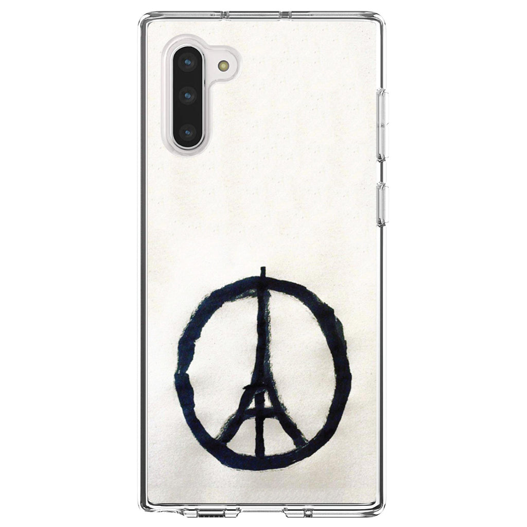 Paris Peace Symbol Clear Shockproof iPhone Case, view 9