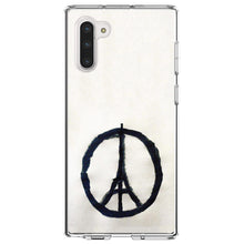 DistinctInk® Clear Shockproof Hybrid Case for Apple iPhone / Samsung Galaxy / Google Pixel - Paris Peace Symbol