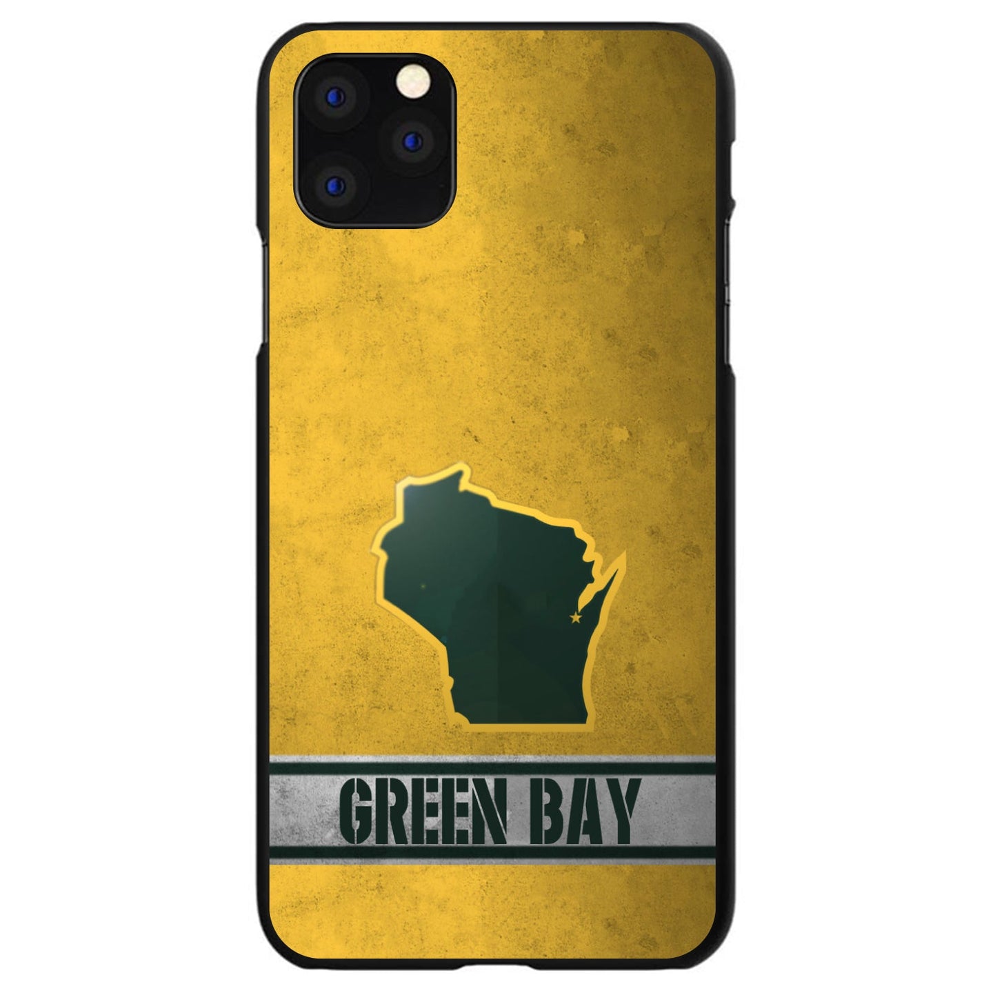 DistinctInk® Hard Plastic Snap-On Case for Apple iPhone or Samsung Galaxy - Green Bay Wisconsin