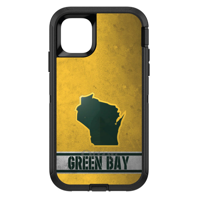 DistinctInk™ OtterBox Defender Series Case for Apple iPhone / Samsung Galaxy / Google Pixel - Green Bay Wisconsin