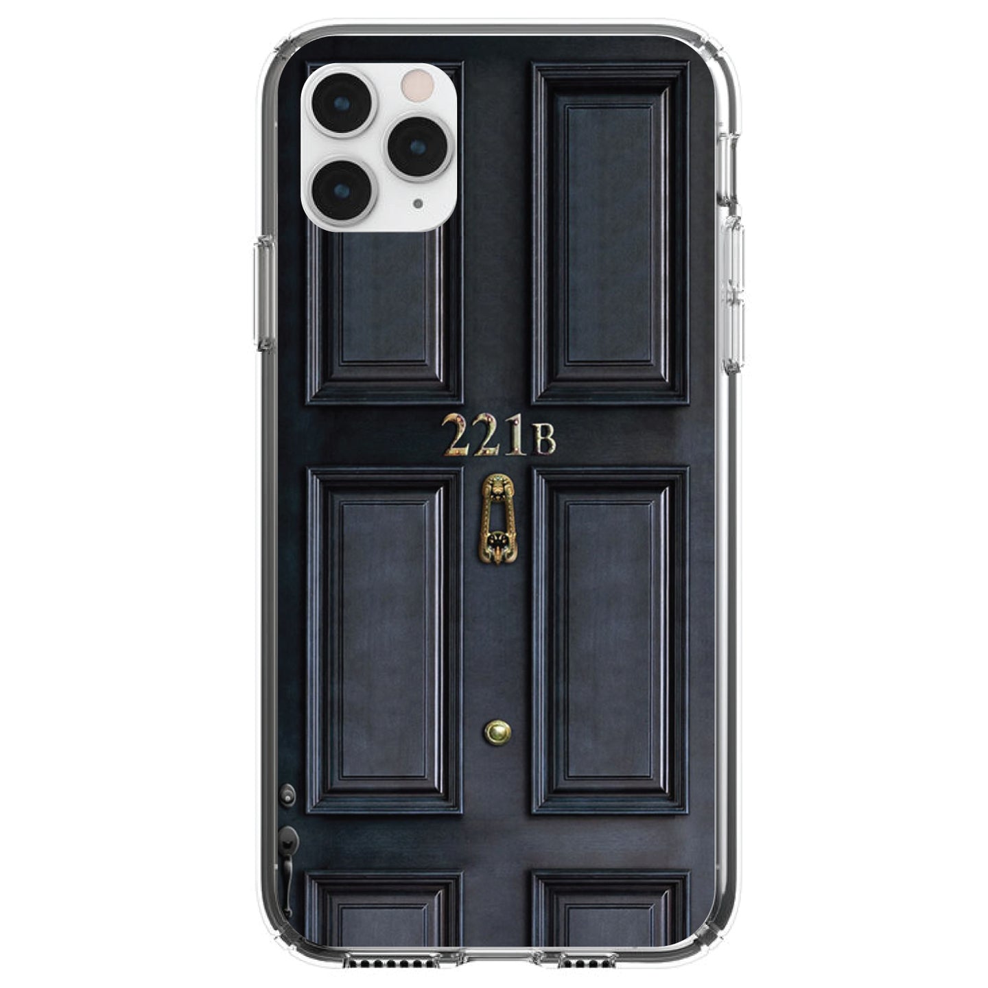DistinctInk® Clear Shockproof Hybrid Case for Apple iPhone / Samsung Galaxy / Google Pixel - 221b Baker Street
