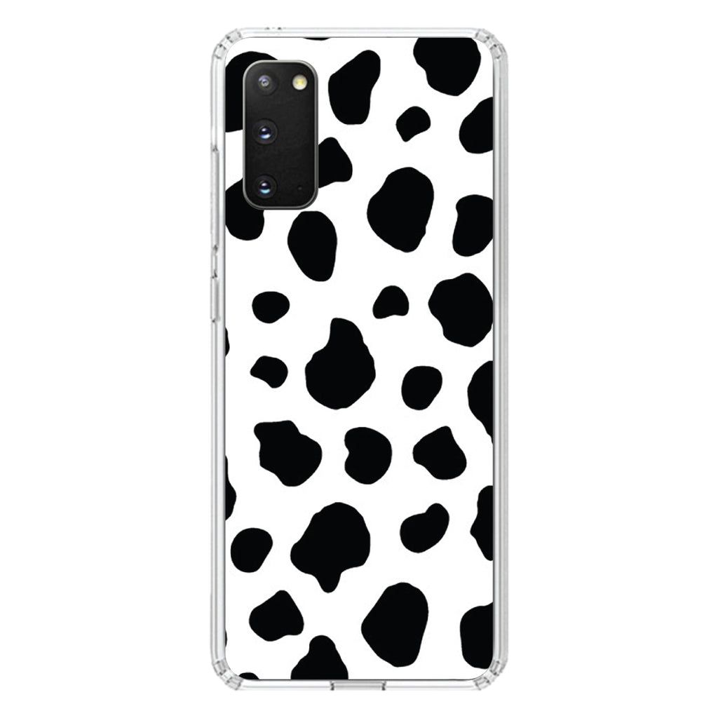 Black White Cow Dalmatian Spots Clear Shockproof iPhone Case, view 14