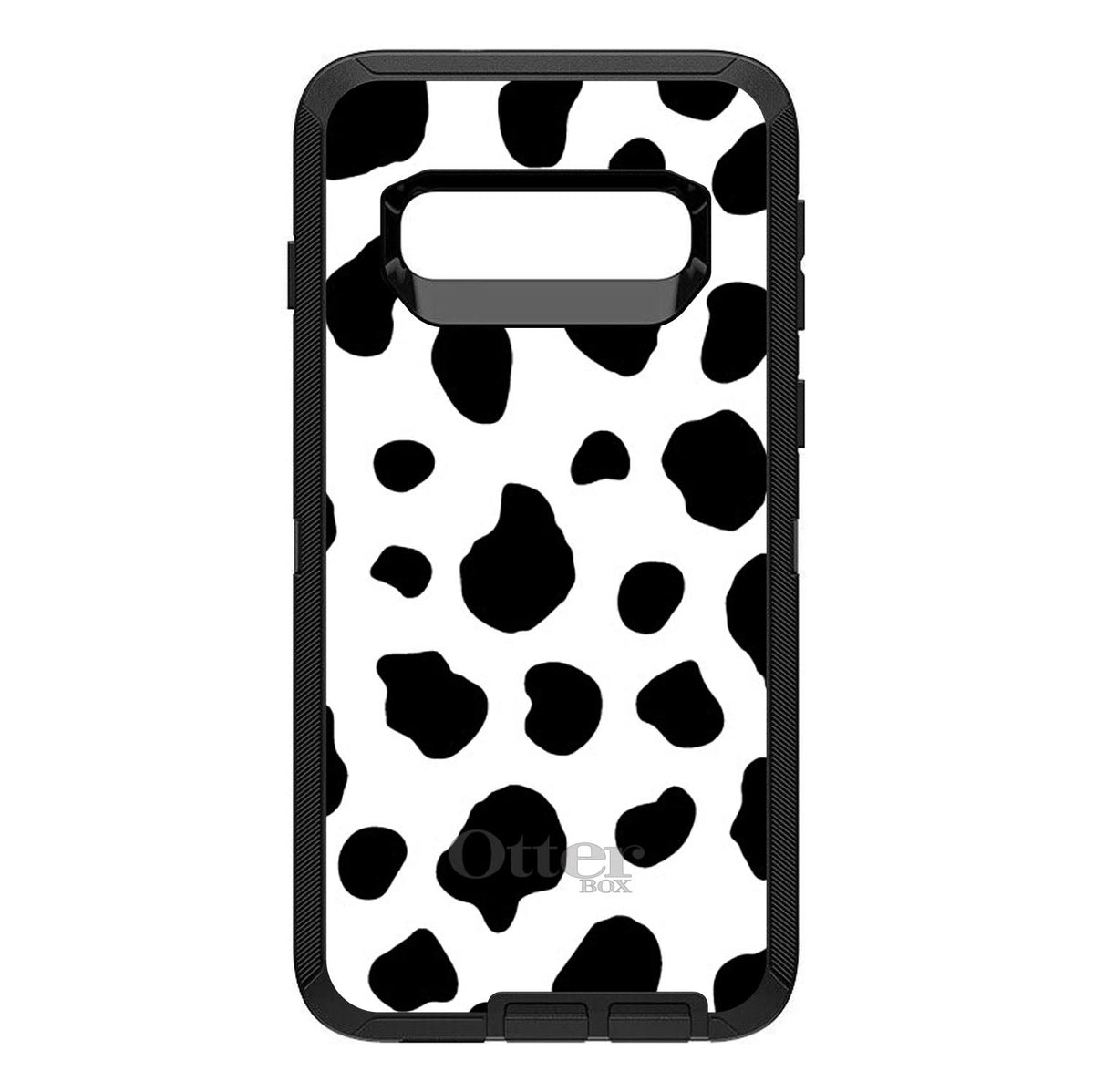 Black White Cow Dalmatian Spots OtterBox Defender Case for iPhone & Galaxy, view 6