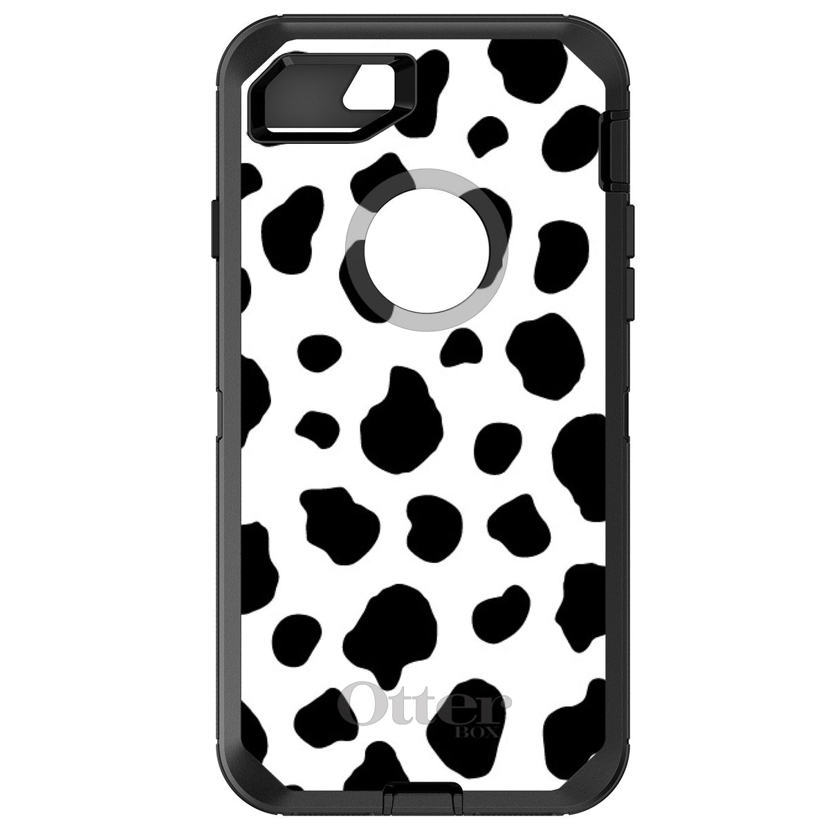 Black White Cow Dalmatian Spots OtterBox Defender Case for iPhone & Galaxy