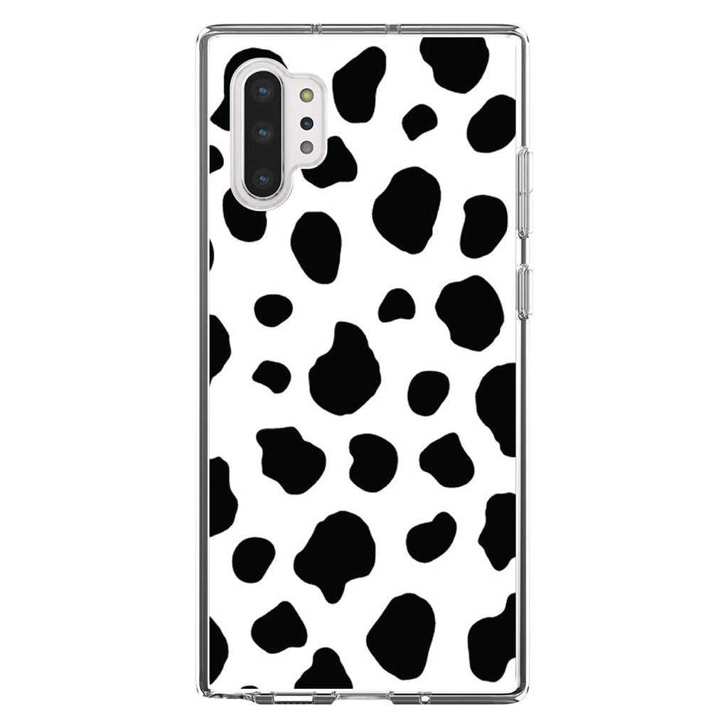 Black White Cow Dalmatian Spots Clear Shockproof iPhone Case, view 10