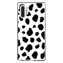 DistinctInk® Clear Shockproof Hybrid Case for Apple iPhone / Samsung Galaxy / Google Pixel - Black White Cow Dalmatian Spots