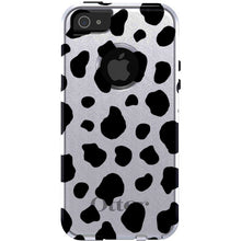 DistinctInk™ OtterBox Commuter Series Case for Apple iPhone or Samsung Galaxy - Black White Cow Dalmatian Spots