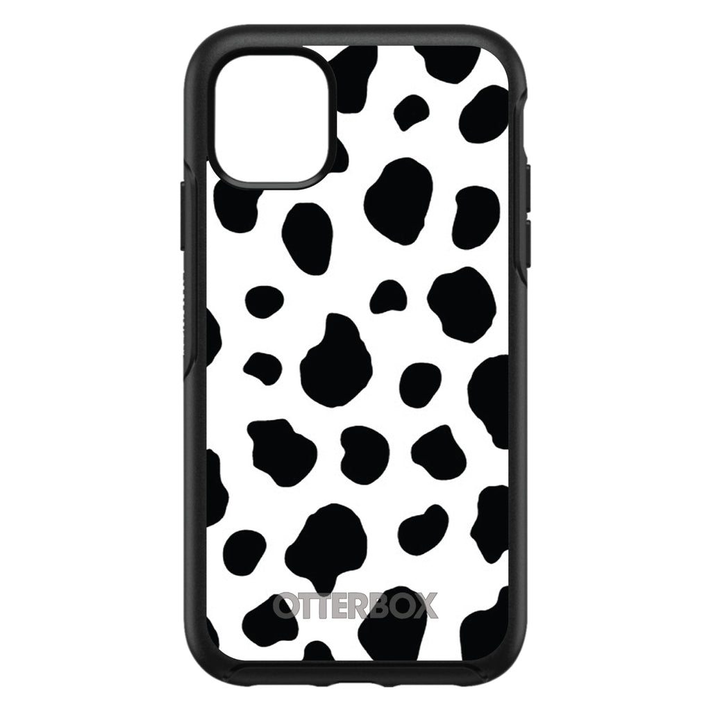 Black White Cow Dalmatian Spots OtterBox Symmetry Case for iPhone & Galaxy, view 3