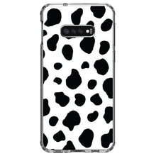 DistinctInk® Clear Shockproof Hybrid Case for Apple iPhone / Samsung Galaxy / Google Pixel - Black White Cow Dalmatian Spots