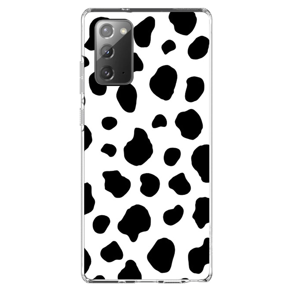 Black White Cow Dalmatian Spots Clear Shockproof iPhone Case, view 8