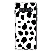DistinctInk® Clear Shockproof Hybrid Case for Apple iPhone / Samsung Galaxy / Google Pixel - Black White Cow Dalmatian Spots